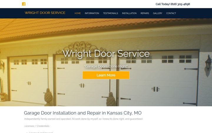 Screenshot of kansascitygaragedoor.org