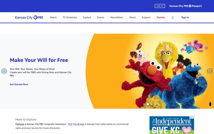 Screenshot of kansascitypbs.org