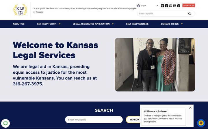 Screenshot of kansaslegalservices.org