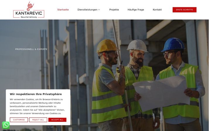 Screenshot of kantarevicbauunternehmung.ch