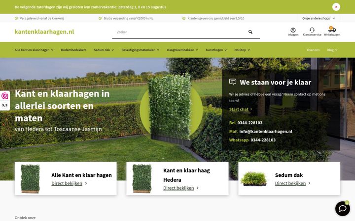 Screenshot of kantenklaarhagen.nl