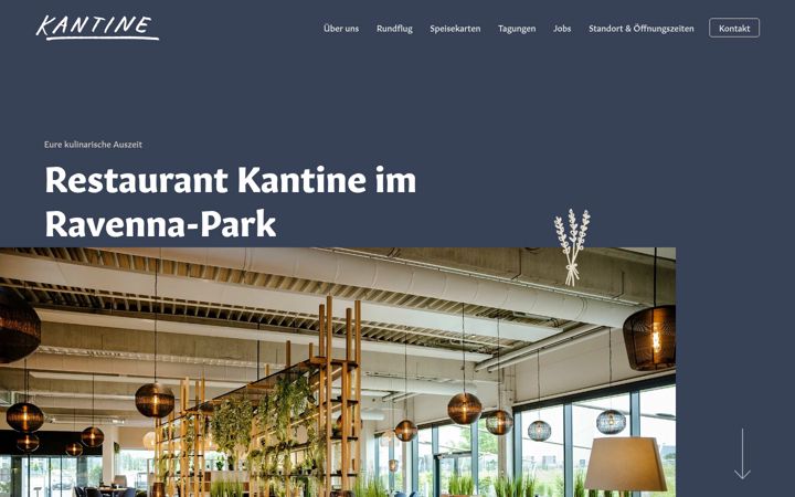 Screenshot of kantine-restaurant.de