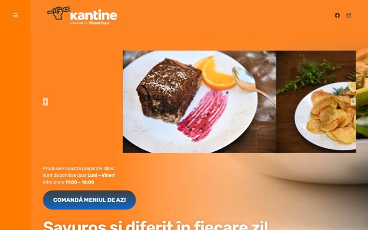 Snímek obrazovky kantine.ro