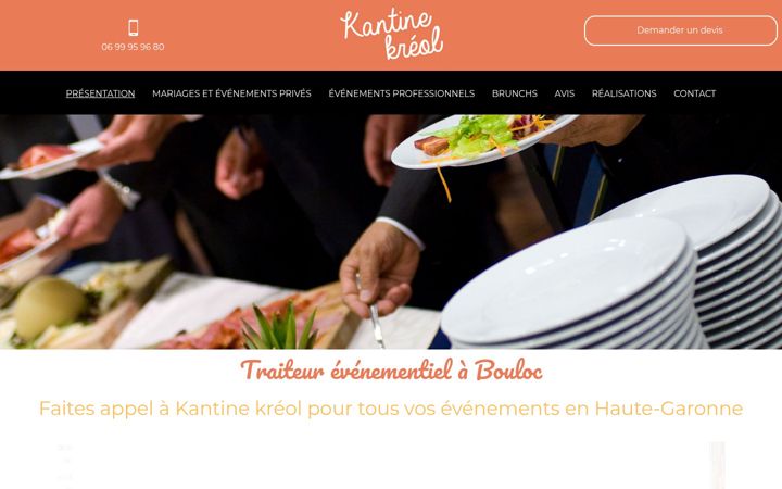Screenshot of kantinekreol.fr