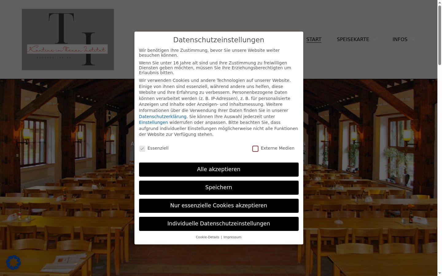 Screenshot tal-banner tal-kunsens muri qabel kwalunkwe interazzjoni
