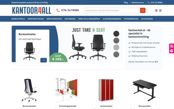 Screenshot of kantoor4all.nl