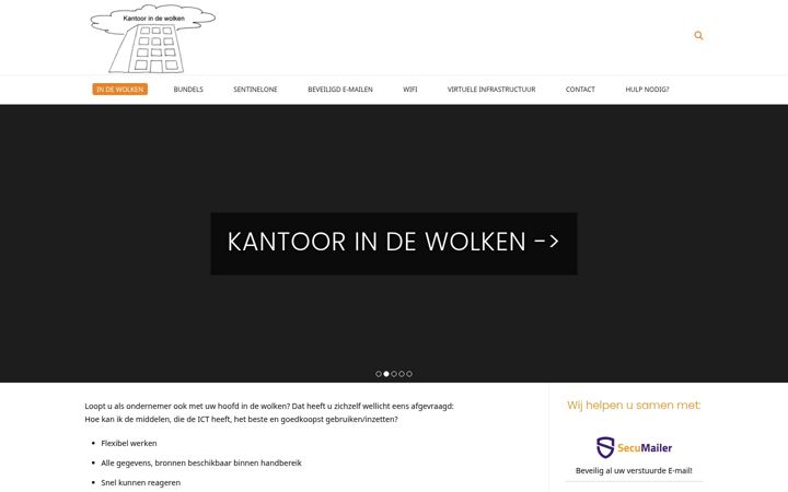 Screenshot of kantoorindewolken.com