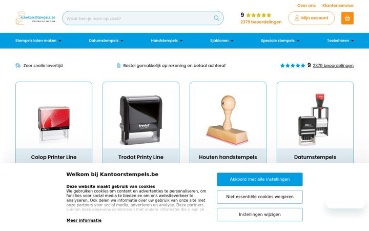 Screenshot of kantoorstempels.be