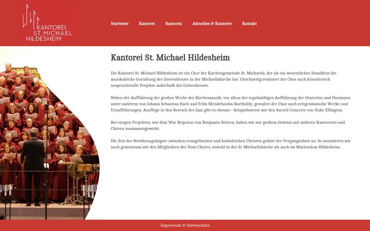Screenshot of kantorei-st-michael.de