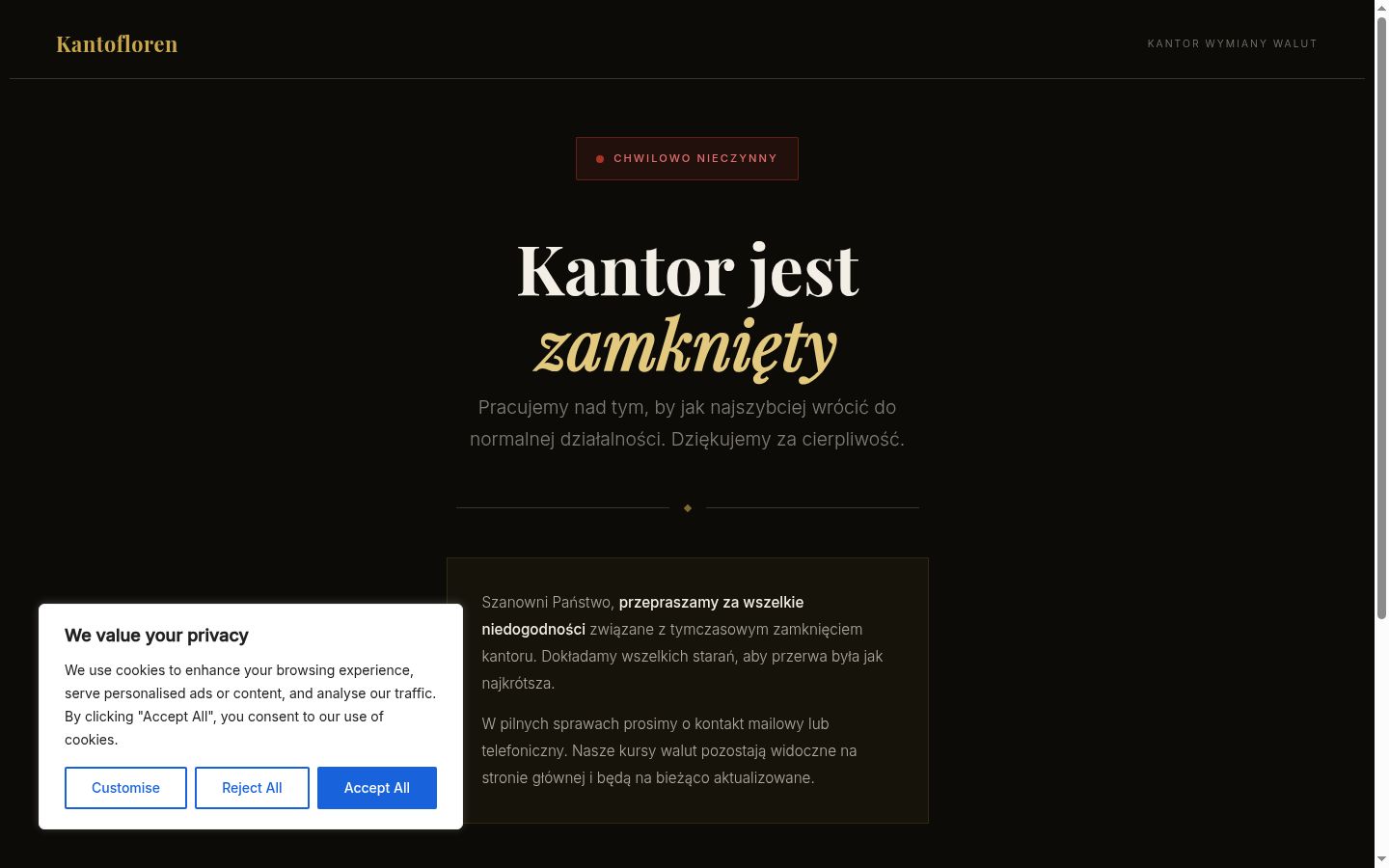 Sutikimo reklamjuostės, rodytos prieš bet kokią sąveiką, ekrano kopija