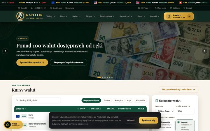 Screenshot of kantorsheikh.pl