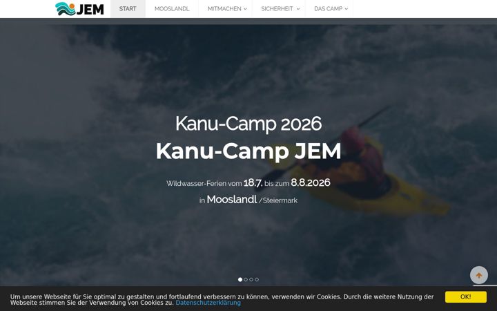 Screenshot of kanu-camp-jem.de