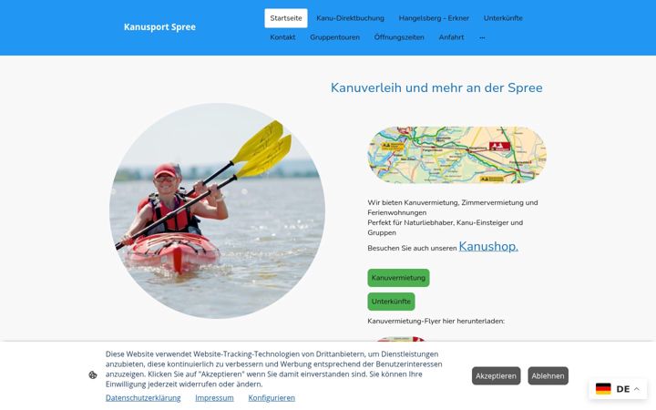 Screenshot of kanu-spree.de