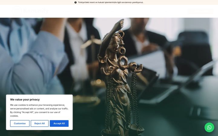 Screenshot of kanunify.com