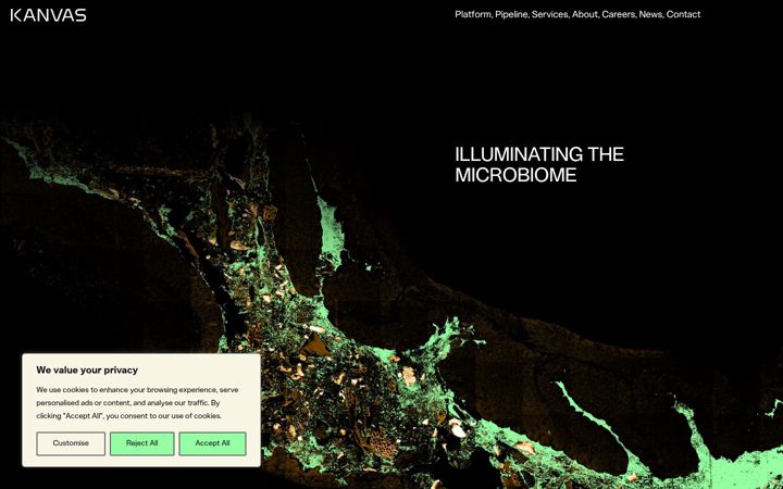 Screenshot of kanvasbio.com