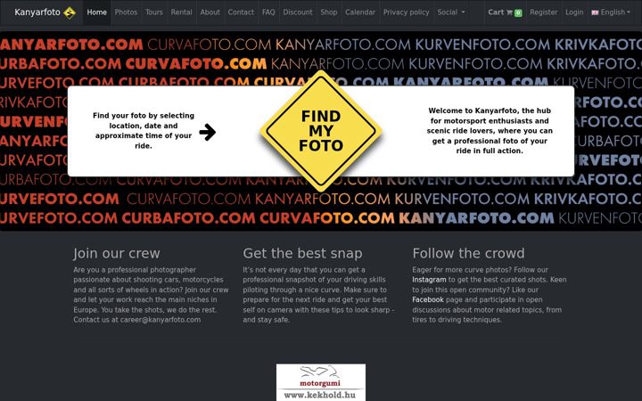 Screenshot of kanyarfoto.com