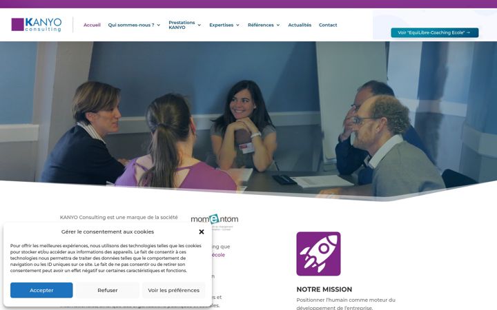 Screenshot of kanyoconsulting.com