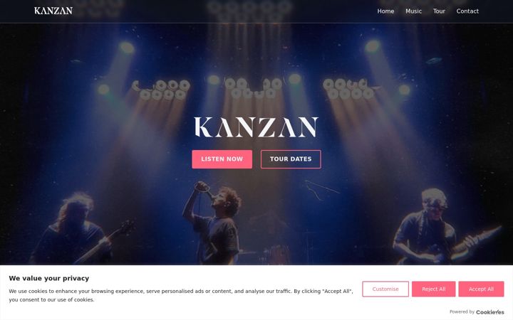Screenshot of kanzanbf.com