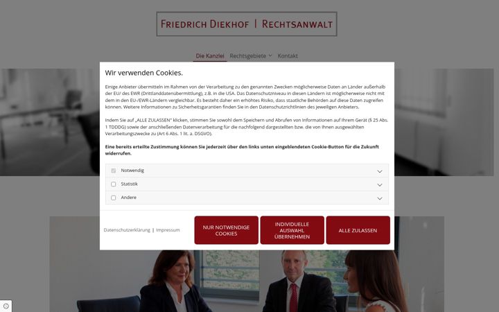 Screenshot of kanzlei-diekhof.de