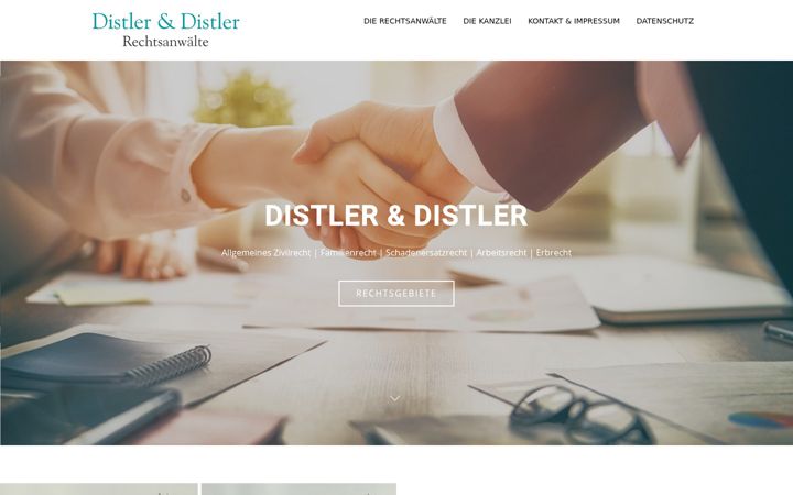 Screenshot of kanzlei-distler.de