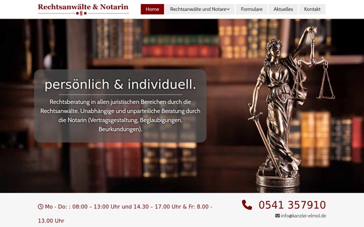 Screenshot of kanzlei-elmol.de