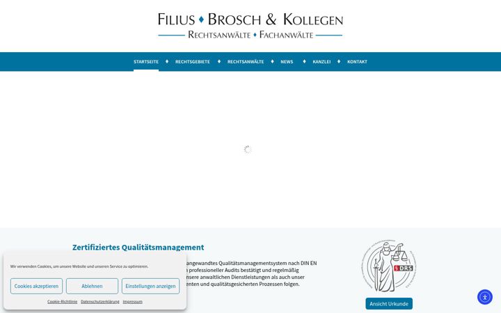 Screenshot of kanzlei-filius.de
