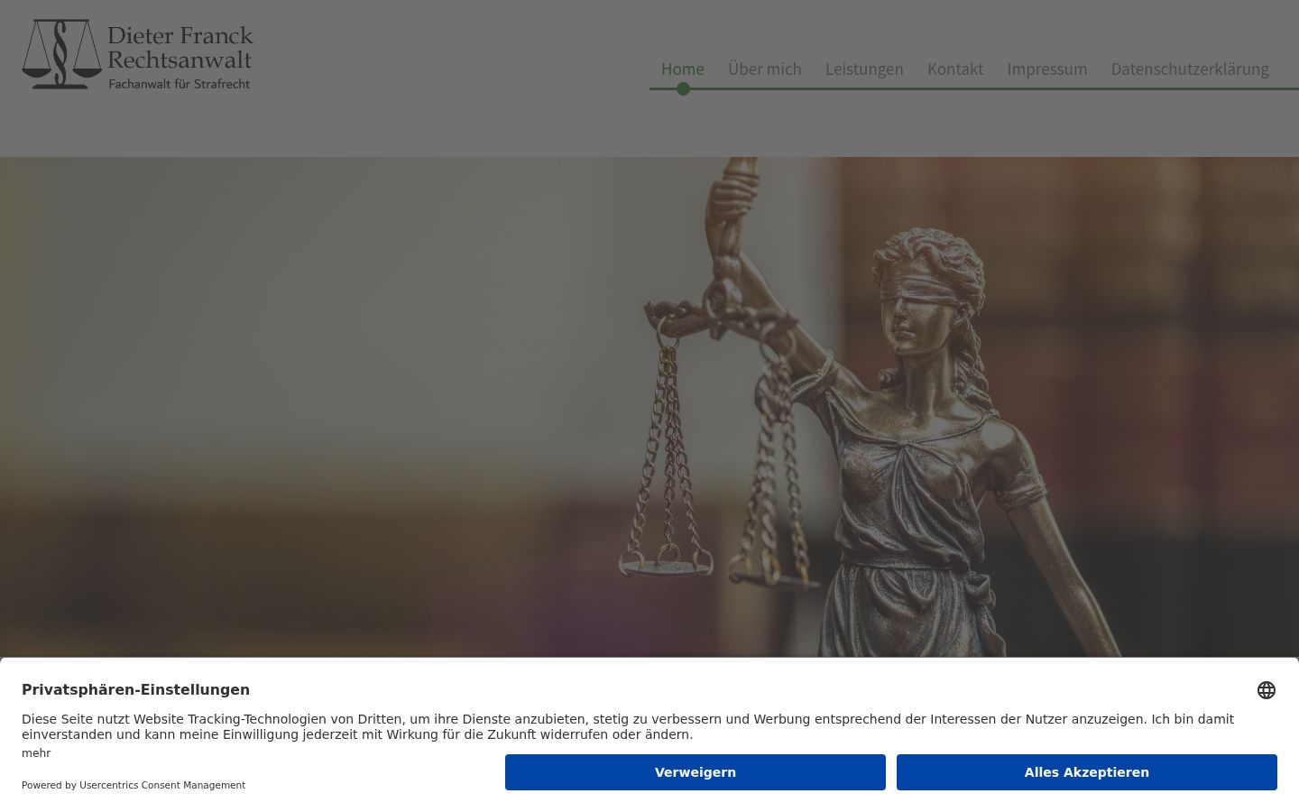 Screenshot of the consent banner shown before any interaction