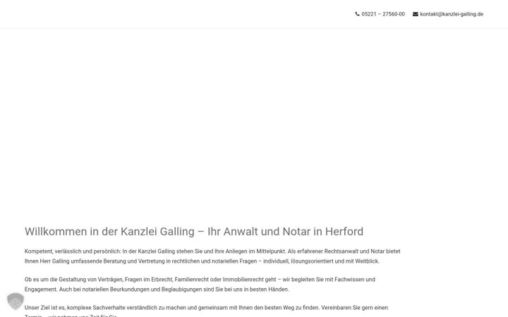 Screenshot of kanzlei-galling.de