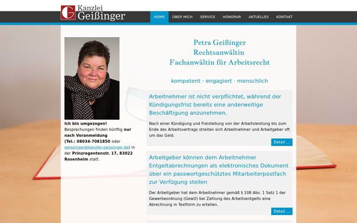Screenshot of kanzlei-geissinger.de