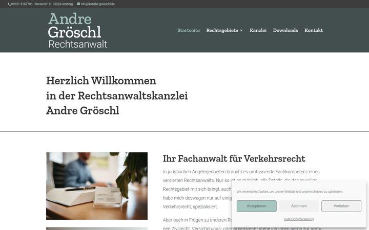 Screenshot of kanzlei-groeschl.de
