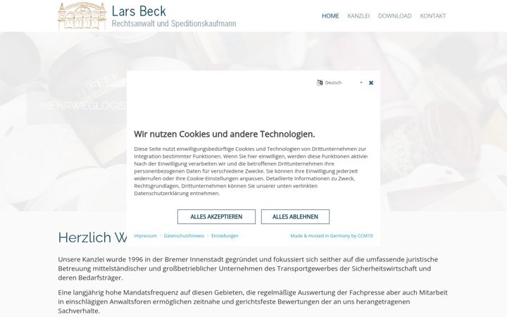 Screenshot of kanzlei-hbf.de
