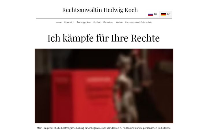 Screenshot of kanzlei-hedwig-koch-berlin.de