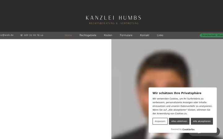 Screenshot of kanzlei-humbs.com