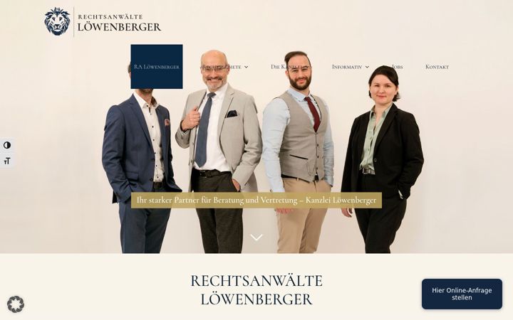 Snimka zaslona za kanzlei-loewenberger.de