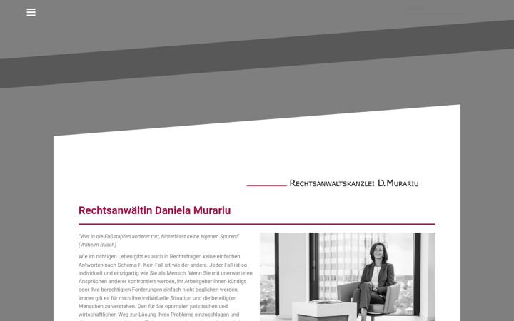 Screenshot of kanzlei-murariu.com