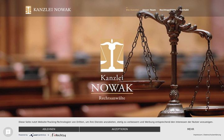 Screenshot of kanzlei-nowak.de