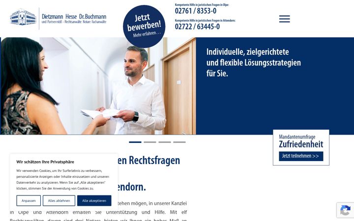 Screenshot of kanzlei-olpe.de