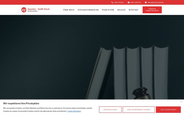 Screenshot of kanzlei-pioch.de