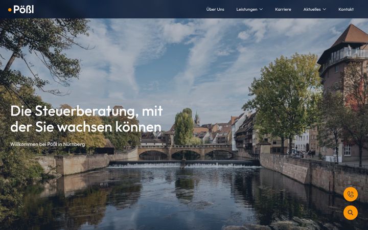 Screenshot of kanzlei-poessl.de