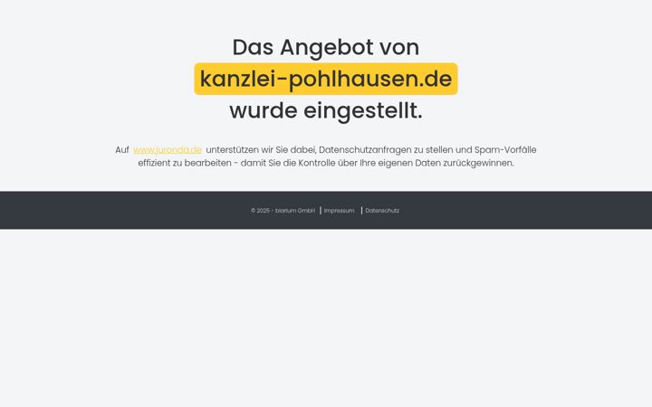 Screenshot of kanzlei-pohlhausen.de
