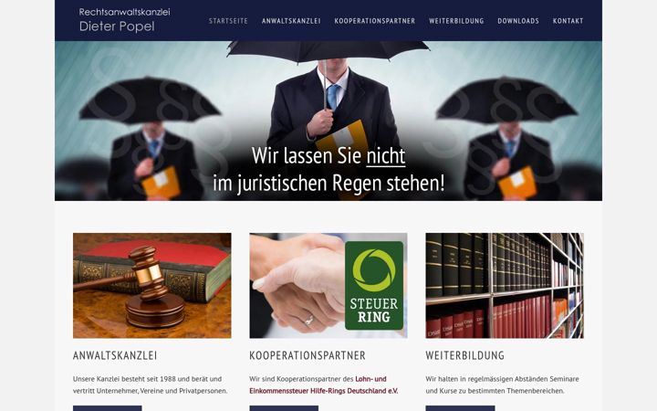 Screenshot of kanzlei-popel.de