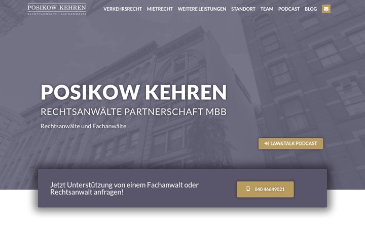 Screenshot of kanzlei-posikow.de
