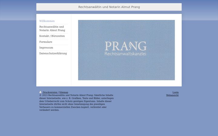 Screenshot ta' kanzlei-prang.de