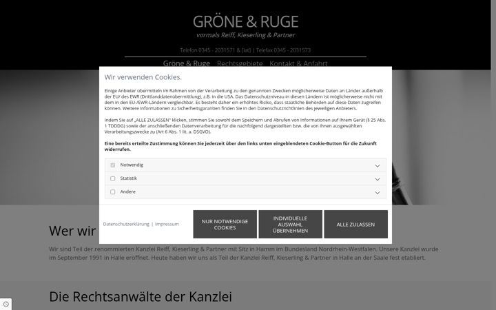 Screenshot of kanzlei-reiff-halle.de