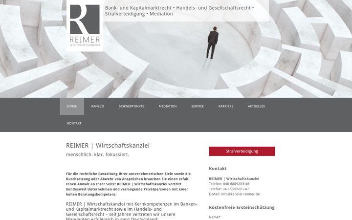 Screenshot of kanzlei-reimer.de