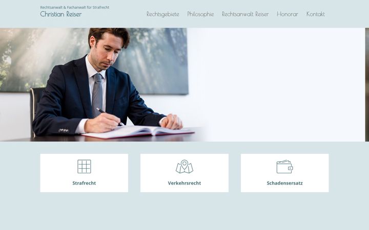 Screenshot of kanzlei-reiser.com
