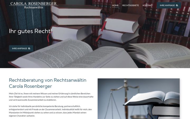 Skärmbild av kanzlei-rosenberger.de