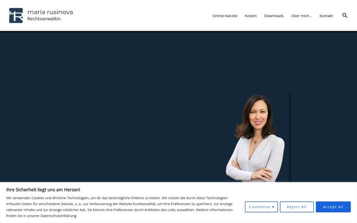 Screenshot of kanzlei-rusinova.de