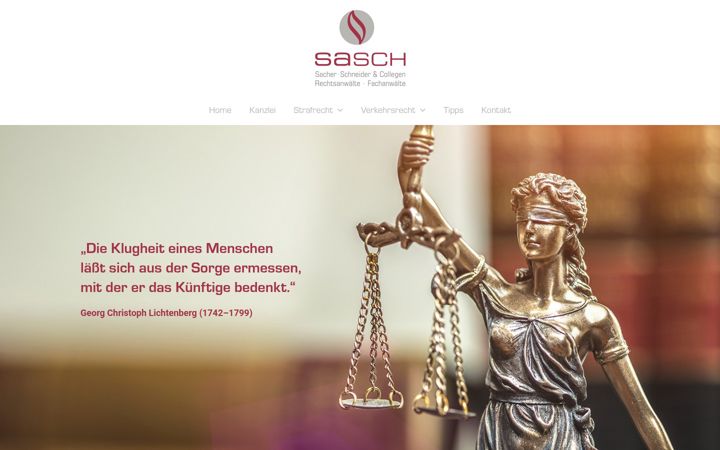 Screenshot of kanzlei-sasch.de