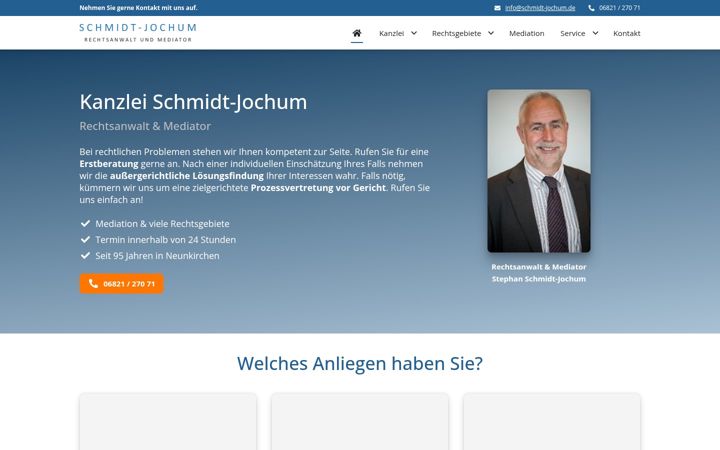 Screenshot of kanzlei-schmidt-jochum.de